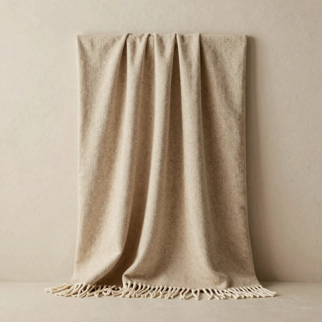 Woven Oat Throw Blanket